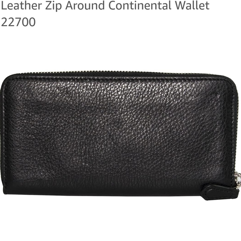 Coach Star Studded Black Pebble Leather Wallet NWT - Picture 3 of 15
